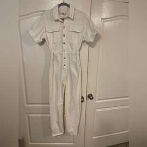 We the free by free people white denim jumpsuit